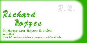 richard mojzes business card